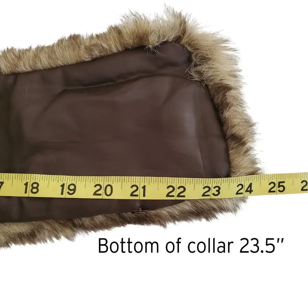 Faux Fur Collar with 5 buttons and 5 button loops 23.5 x 4